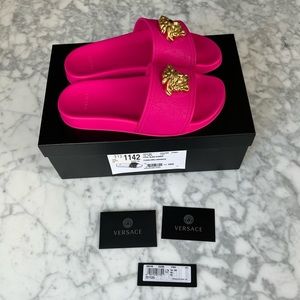 Versace Pink Pool Slides- Size 36